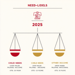 Tabla Pensión Alimenticia España 2025 – Cálculo Rápido por Hijos