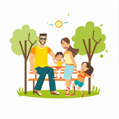 familia hablando de custodia compartida