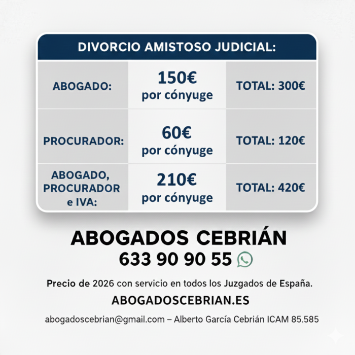 Precios Divorcio Express 2026
